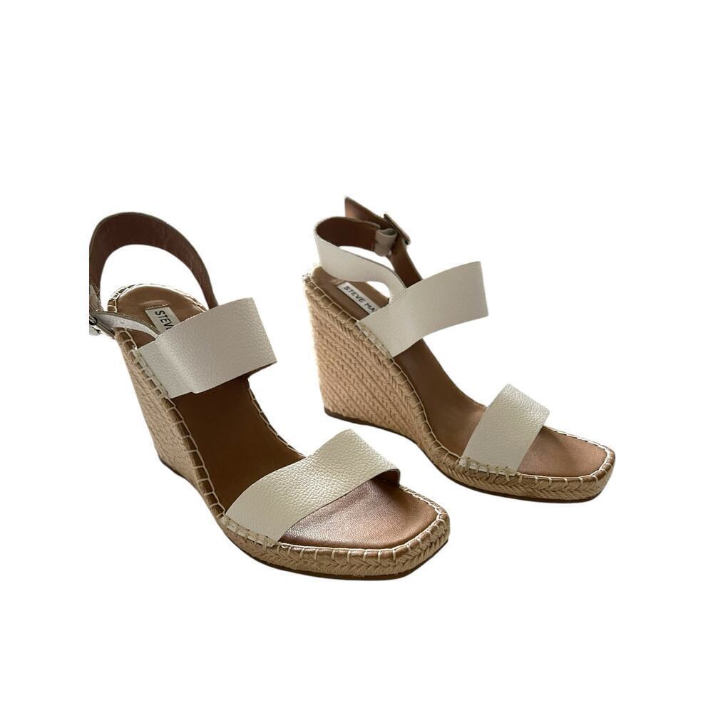 Steve Madden Women’s Uri Wedged Sandals White Size 10